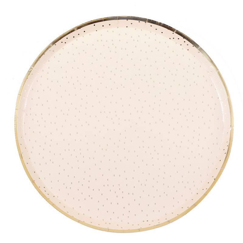 Peach and Gold Party Plates