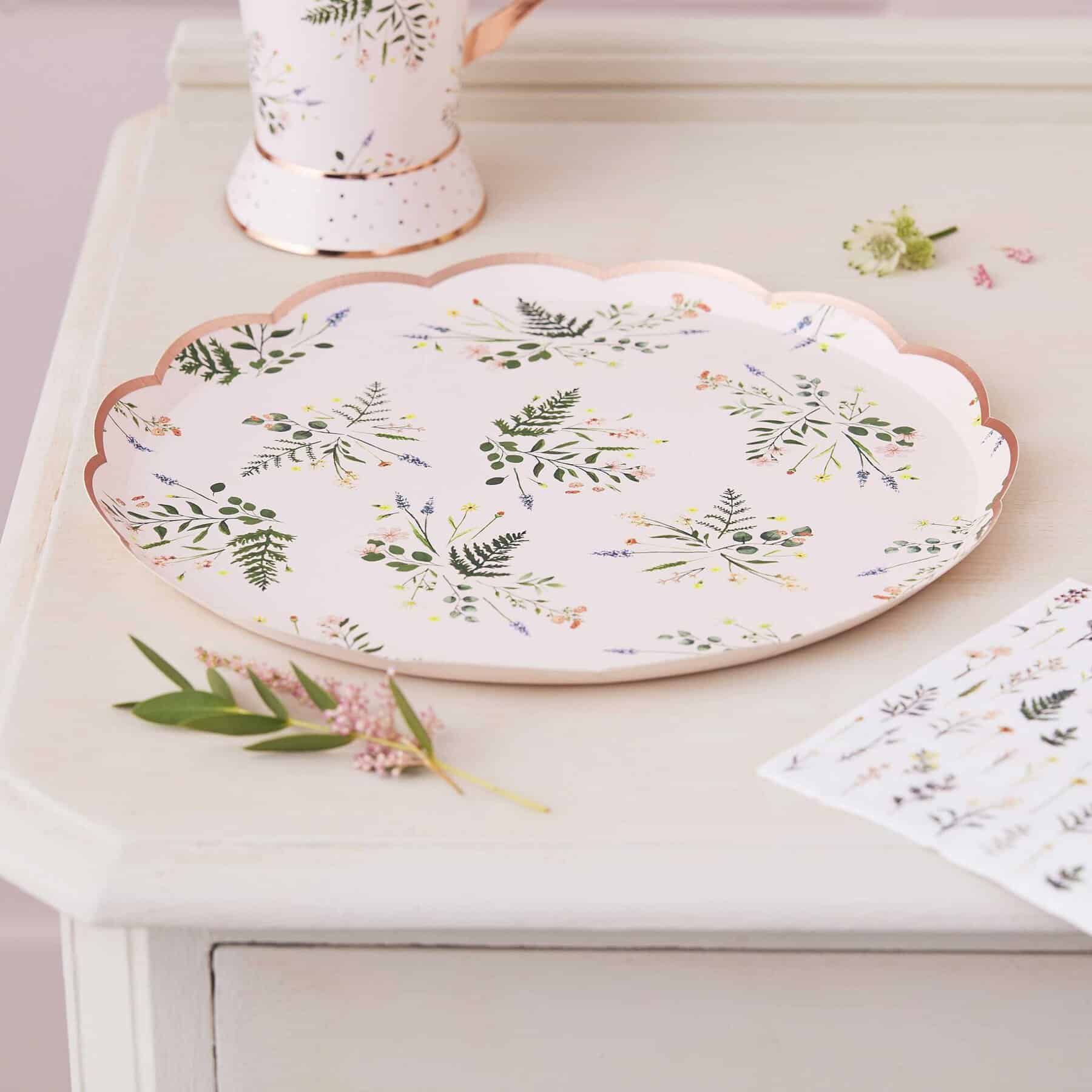 Floral Tea Party Paper Plates